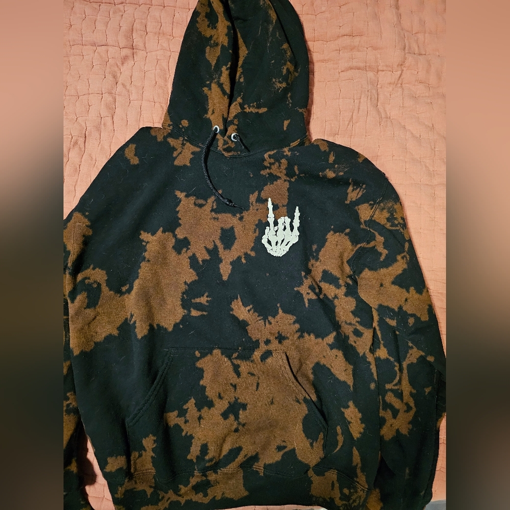 Bleach Dye Rock Hoodie